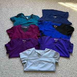 7 Women’s Grey’s Anatomy Scrub Tops Size Large